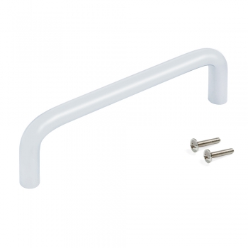 Tiradores para mueble, D. 8 mm, intereje 128 mm, Acero, Cromado mate