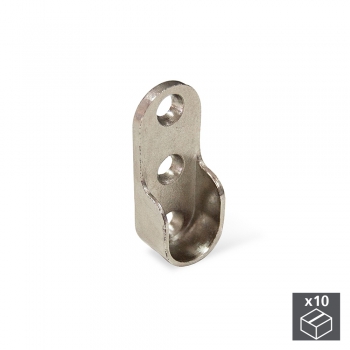 Soporte para barra de armario, Zamak, Niquelado, 10 ud.
