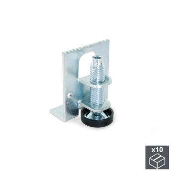Nivelador para mueble, regulación interior, M10, altura 46 mm, Acero y plástico, 10 ud.