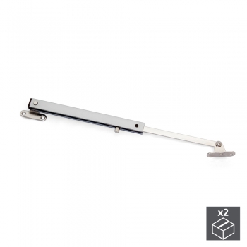 Compás para puertas abatibles, Acero y aluminio, anodizado mate, 2 ud.
