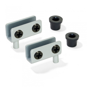 Juego de bisagras interiores para puerta de cristal, 4-6 mm espesor, Acero, Gris metalizado