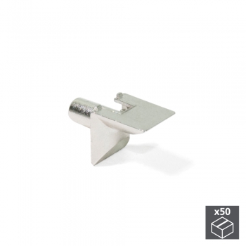 Soporte para estante de madera, D. 5 mm, Zamak, Niquelado, 50 ud.