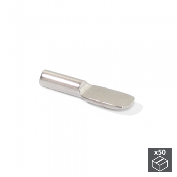 Soporte para estantes de madera, cucharilla, D. 3 mm, Acero, Niquelado, 50 ud.