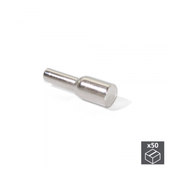 Portaestantes tubular, para madera, D. 3 mm, Acero, Niquelado, 50 ud.