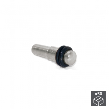 Soporte para estantes de cristal, con goma , D. 3 mm, Acero, Niquelado, 50 ud.