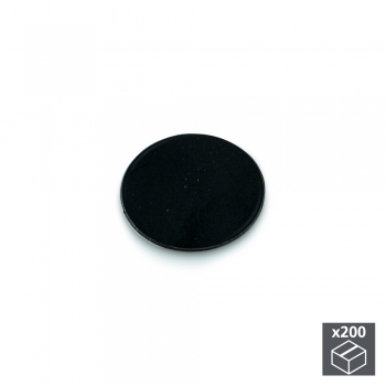 Tapa tornillos, adhesiva, D. 13 mm, Negro, 200 ud.
