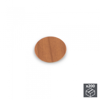 Tapa tornillos, adhesiva, D. 13 mm, color cerezo, 200 ud.