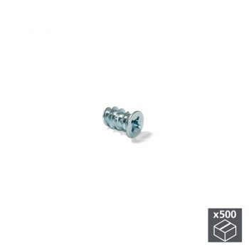 Tornillos, cabeza plana Pozidrive, D. 6,2 mm, 11 mm, Euro, Acero, Zincado, 500 ud.