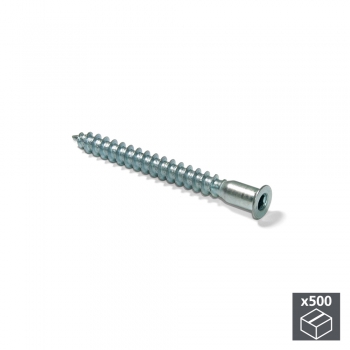 Tornillo autorroscante, cabeza plana Allen, D. 5 mm, 50 mm, Acero, Cincado, 500 ud.
