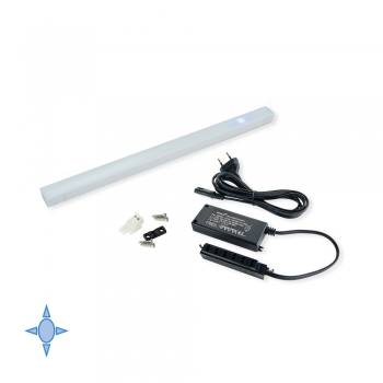 Aplique LED, 350 mm, sensor táctil, Luz blanca fría, Aluminio y plástico