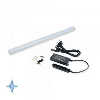 Aplique LED, 550 mm, sensor táctil, Luz blanca fría, Aluminio y plástico