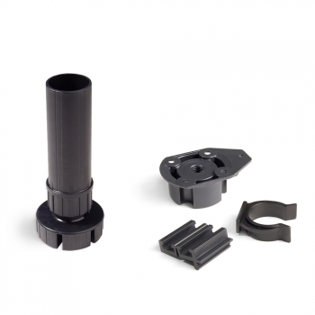 Pie nivelador para mueble, regulable 118 -160 mm, Plástico, Negro, 4 ud.