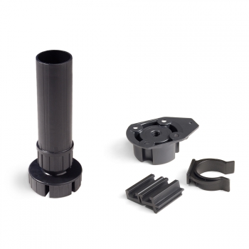 Pie nivelador para mueble, regulable 148 -190 mm, Plástico, Negro, 4 ud.