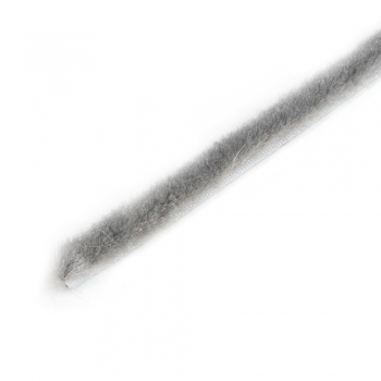 Burlete guardapolvo adhesivo, altura 9 mm, rollo de 10 m, Gris