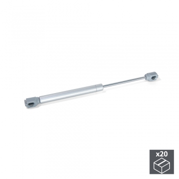 Pistón a gas para puertas elevables, fuerza 8 kg, recorrido 100 mm, Gris metalizado, 20 ud.