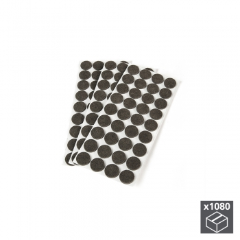 Fieltro adhesivo para muebles, redondo, D. 24 mm, 1.080 ud.