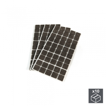 Fieltro adhesivo para muebles, cuadrado, 20x20 mm, 1.500 ud.