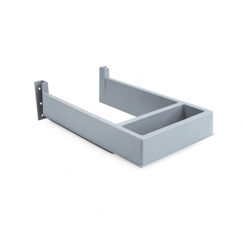 Salva sifón para cajón de baño, rectangular, Plástico, Gris