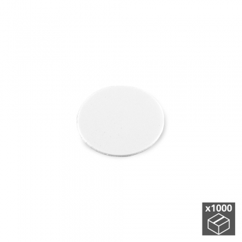 Tapa tornillos, adhesiva, D. 13 mm, Blanco, 1.000 ud.