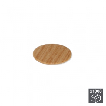 Tapa tornillos, adhesiva, D. 13 mm, color roble, 1.000 ud.