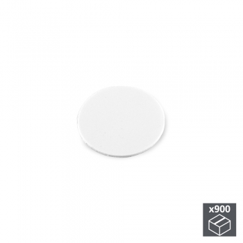 Tapa tornillos, adhesiva, D. 20 mm, Blanco, 900 ud.