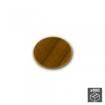 Tapa tornillos, adhesiva, D. 20 mm, Marrón, 900 ud.