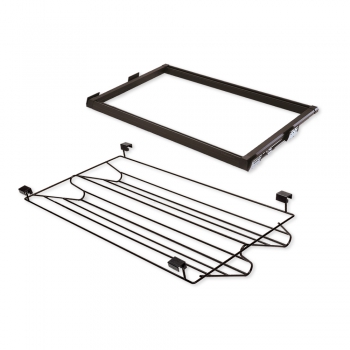 Kit de Zapatero metálico y bastidor de guías, regulable, módulo de 800 mm, Acero y aluminio, color moka