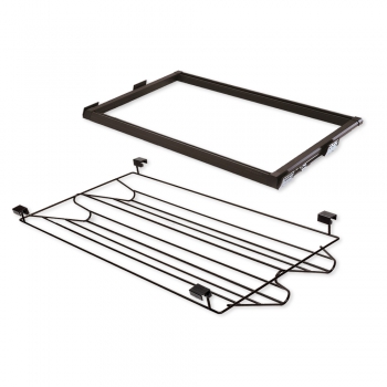 Kit de Zapatero metálico y bastidor de guías, regulable, módulo de 900 mm, Acero y aluminio, color moka