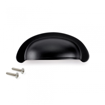 Tiradores para mueble, intereje 64 mm, Zamak, Negro