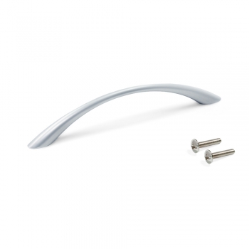 Tiradores para mueble, intereje 128 mm, Zamak, Gris metalizado