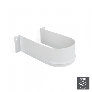 Salva sifón para cajón de baño, curvo, Plástico, Blanco, 10 ud.