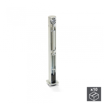 Nivelador para mueble, regulación lateral, D. 12 mm, altura 76 mm, Acero y zamak, 10 ud.