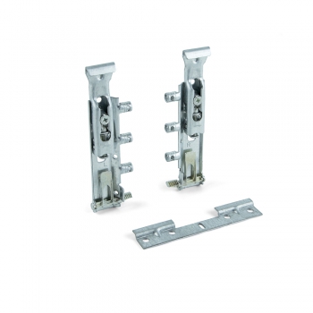 Colgador oculto para módulos altos, con pletina, carga 65 Kg, Acero, Cincado, 2 ud.