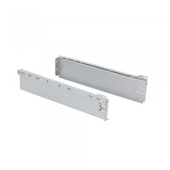 Kit cajón de cocina Ultrabox, altura 86 mm, prof. 350 mm, Acero, Gris metalizado