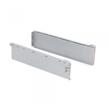 Kit cajón de cocina Ultrabox, altura 150 mm, prof. 450 mm, Acero, Gris metalizado