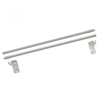 Juego Barandillas para cajón Ultrabox, D. 10 mm, Prof. 450 mm, Acero, Gris metalizado
