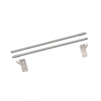 Juego Barandillas para cajón Ultrabox, D. 10 mm, Prof. 400 mm, Acero, Gris metalizado