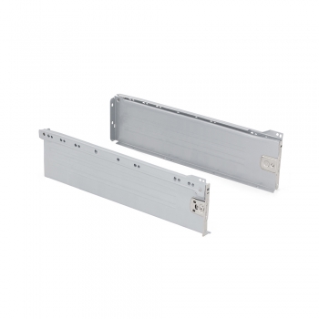 Kit cajón de cocina Ultrabox, altura 150 mm, prof. 350 mm, Acero, Gris metalizado