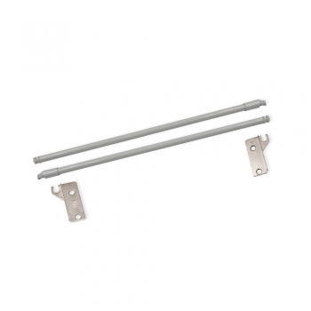 Juego Barandillas para cajón Ultrabox, D. 10 mm, Prof. 350 mm, Acero, Gris metalizado