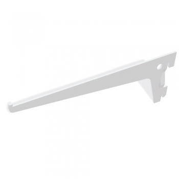 Soporte para estante de madera/cristal, perfil paso 50 mm, 400 mm, Acero, Blanco