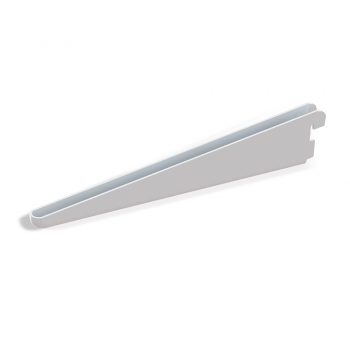 Soporte para estante de madera/cristal, perfil paso 32 mm, 270 mm, Acero, Blanco