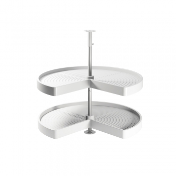 Juego bandejas giratorias mueble de cocina, 270º , módulo 800 mm, Plástico y aluminio, Blanco