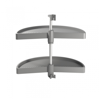Juego bandejas giratorias mueble de cocina, 180º , módulo 800 mm, Plástico, Gris