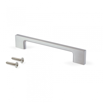 Tiradores para mueble, intereje 128 mm, Zamak, Niquel satinado