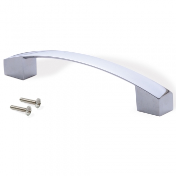 Tiradores para mueble, intereje 128 mm, Zamak, Cromado