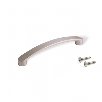 Tiradores para mueble, intereje 160 mm, Zamak, Niquel satinado