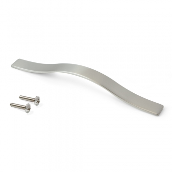 Tiradores para mueble, intereje 128 mm, Zamak, Niquel satinado