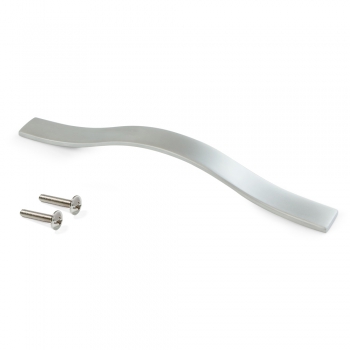 Tiradores para mueble, intereje 128 mm, Zamak, Cromado mate