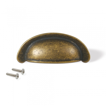 Tiradores para mueble, intereje 64 mm, Zamak, Bronce