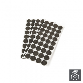 Fieltro adhesivo para muebles, redondo, D. 30 mm, 63 ud.